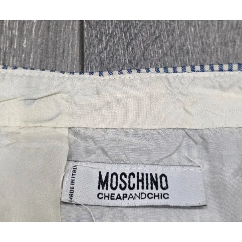 MOSCHINO CHEAP AND CHIC jersey silk Ruffle Hem Skirt Blue A005695